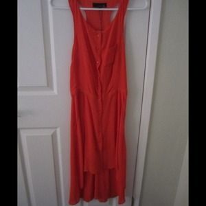 Isabel Lu orange button down dress