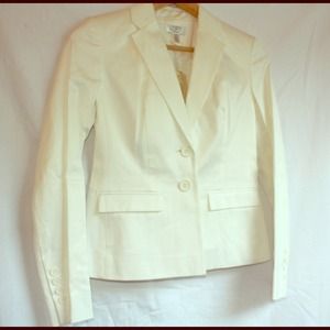 Loft Petite white blazer