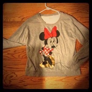 Gray Minnie Mouse sweater