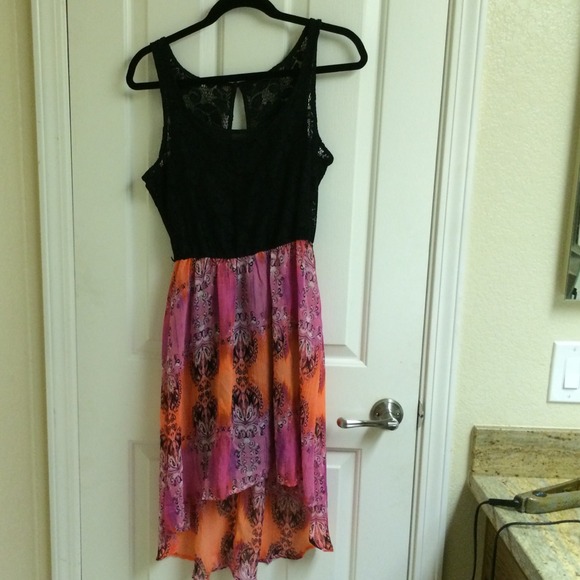 Multicolored Floral Dress// Small Back Cutout - Picture 1 of 2