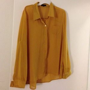 Mustard Yellow Sheer top 3x