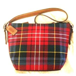 Coach plaid/ tartan purse