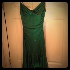 Sparkly green cocktail dress
