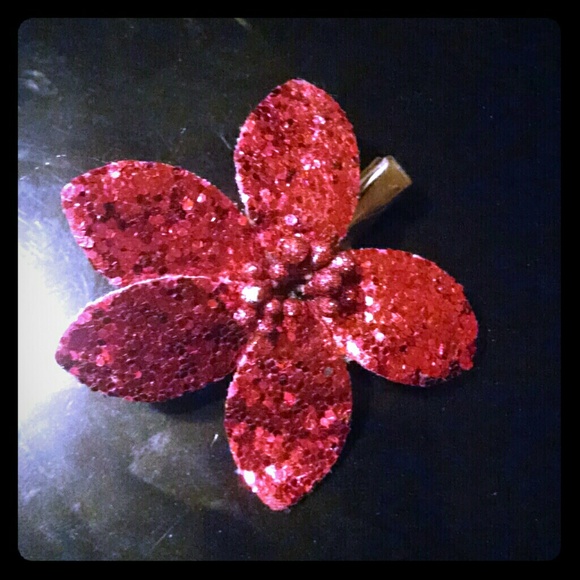 Red Flower pin
