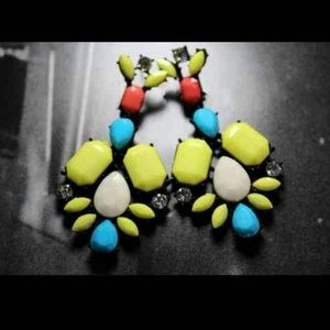 Rhinestone resin earrings