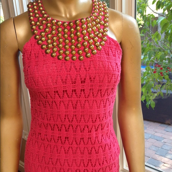 Trina Turk Tops - HOST PICK❗️Trina Turk pink crochet top