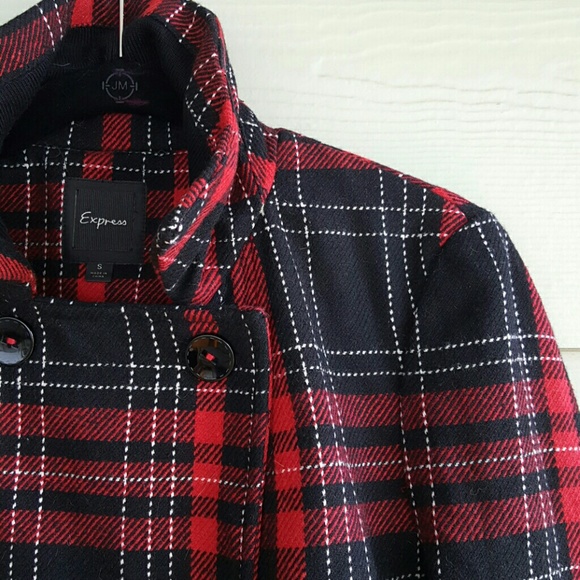 Express Jackets & Blazers - ✨HP✨ EXPRESS plaid winter coat