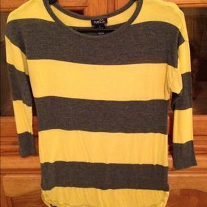 Gray and yellow shirt