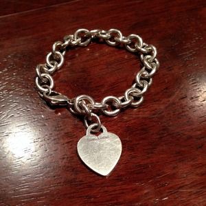 Sterling Silver Tiffany heart bracelet