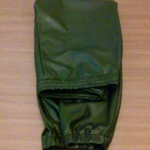 Mens faux leather sweat pants