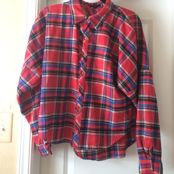 Plaid crop top by Mine