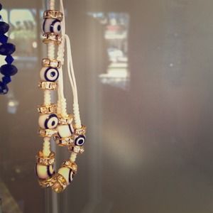 White Evil Eye Charm Bracelet