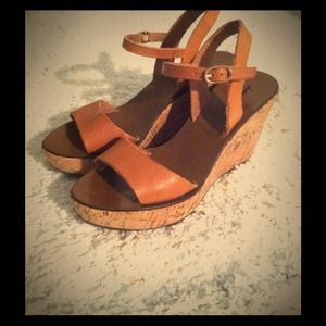 Cork wedge sandal