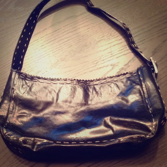 BCBG Max Azria Black Leather Shoulder Bag
