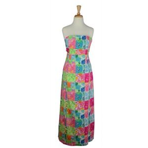 Lilly Pulitzer Summer Patchwork Print  Sundress