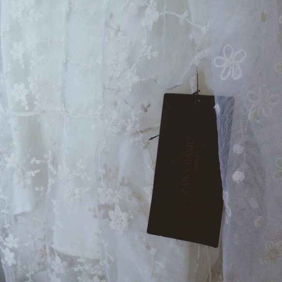 Zara Tops Zara Floral Mesh Top Poshmark