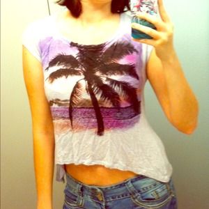 Forever 21 palm tree shirt