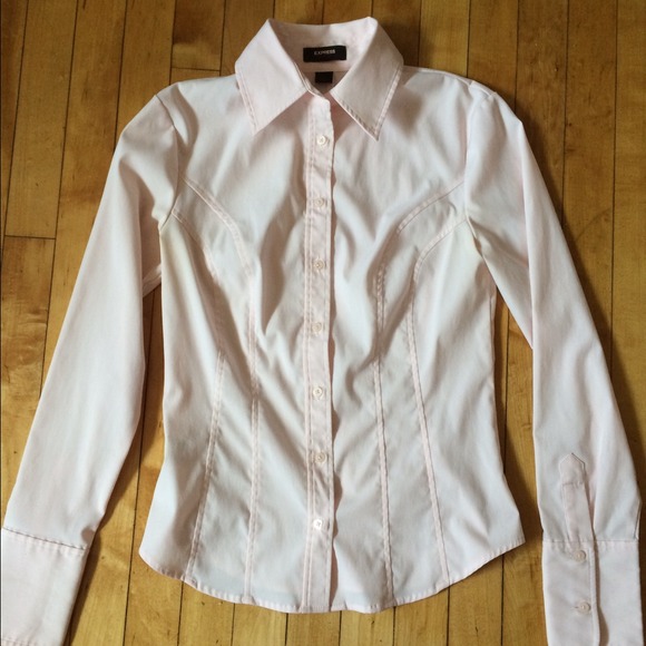Blush Pink Button Up by Express