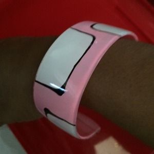 New Pink & White Cuff Bracelet!