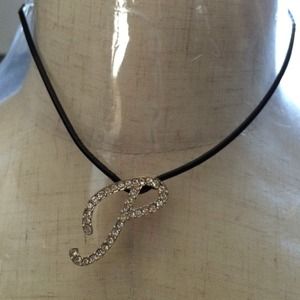 Initial " P " Rhinestone Necklace!