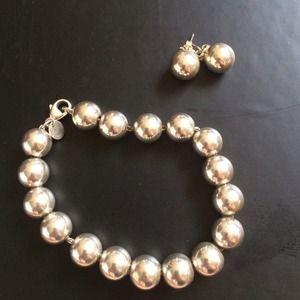 Tiffany bead earrings and bracelet