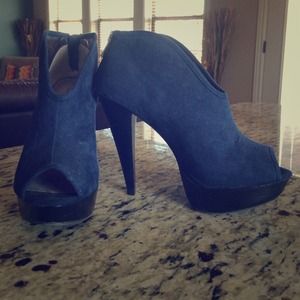 Bakers navy blue suede booties! Brand new!