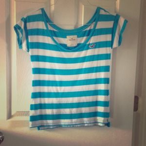 Blue and white striped shirt