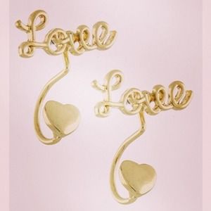 Love earrings in silver