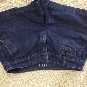 LOFT dark denim shorts