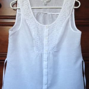 Croft and Barrow white linen top