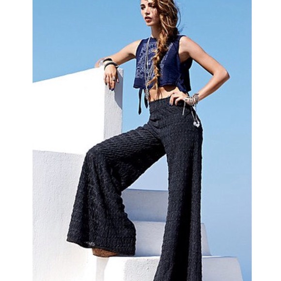 Sold Free People Textured Knit Extreme Flare Bells