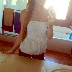 White strapless top