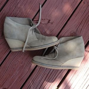 J crew suede heeled booties size 7