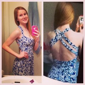 Strappy back maxi dress