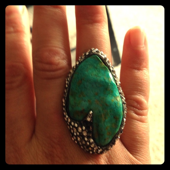 Alexis Bittar Chrysallis Jade Ring Size 8