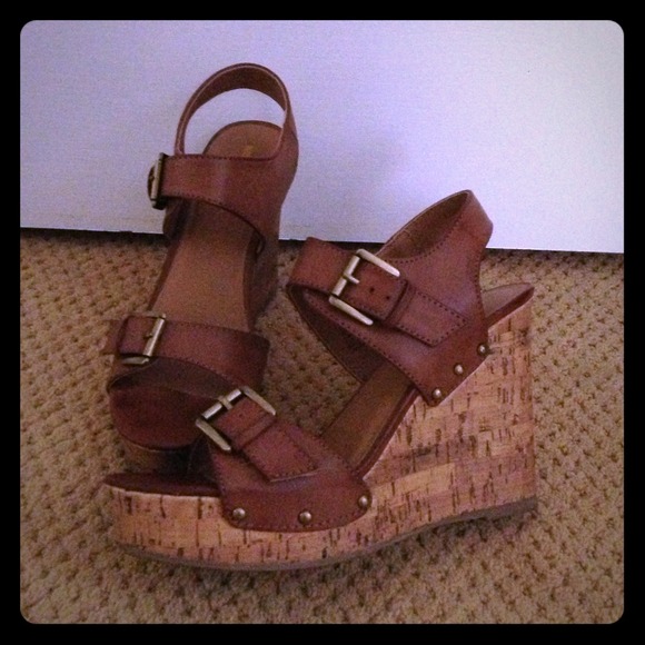 Tan Wedges, size 7.... $20