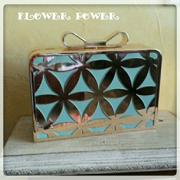 ON SALE! Mint Green Flower Clutch