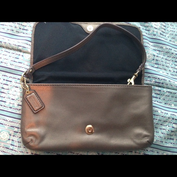Metallic coach wallet/clutch w/ strap, never used! - Picture 3 of 4