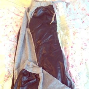 Leather joggers