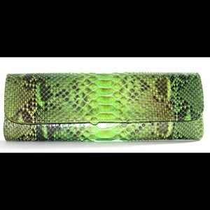 Genuine Python Gloss Clutch