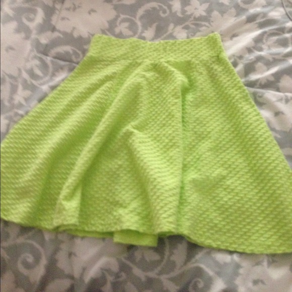 H&M Neon Green Circle skirt