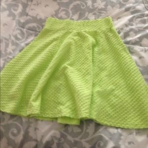 H&M Neon Green Circle skirt