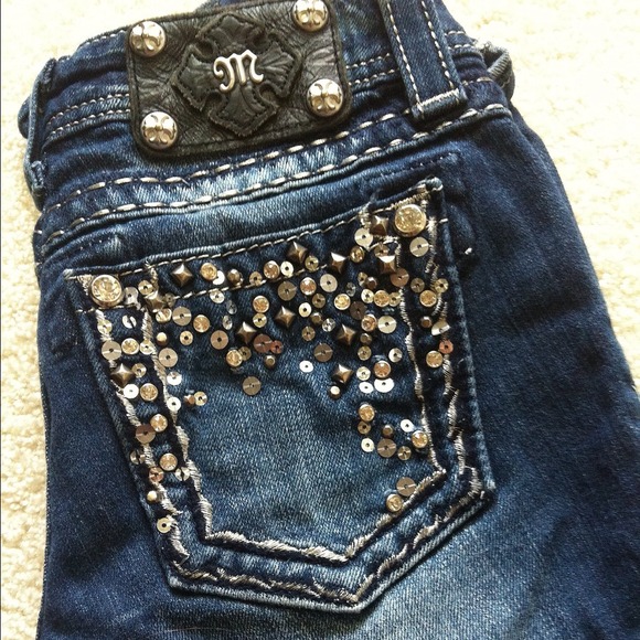 Embellished miss me capris