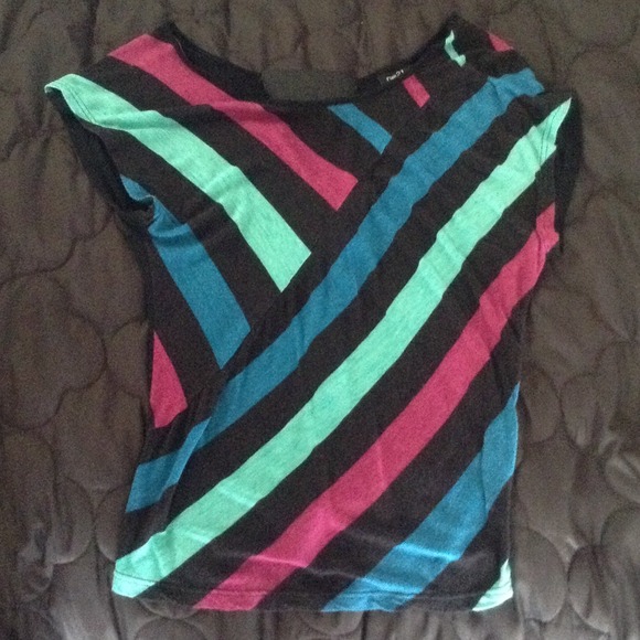 Open back colorful rue 21 top