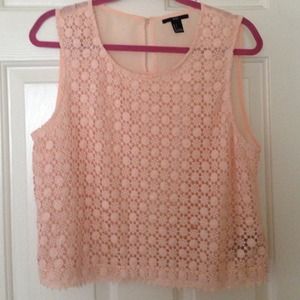 Crotchet tank sheer back