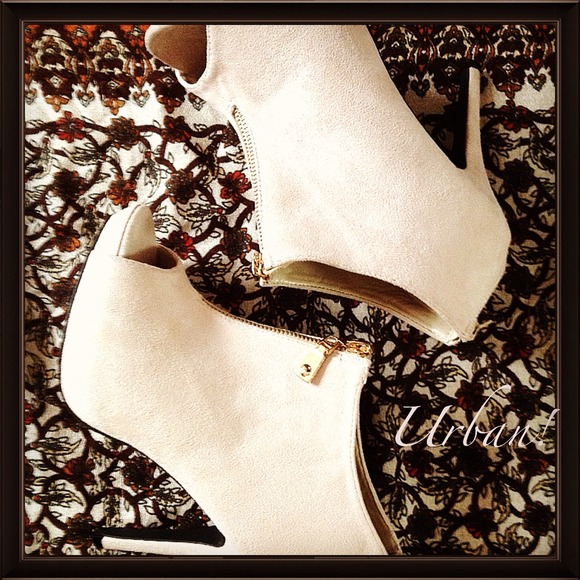 Nude Suede Booties!