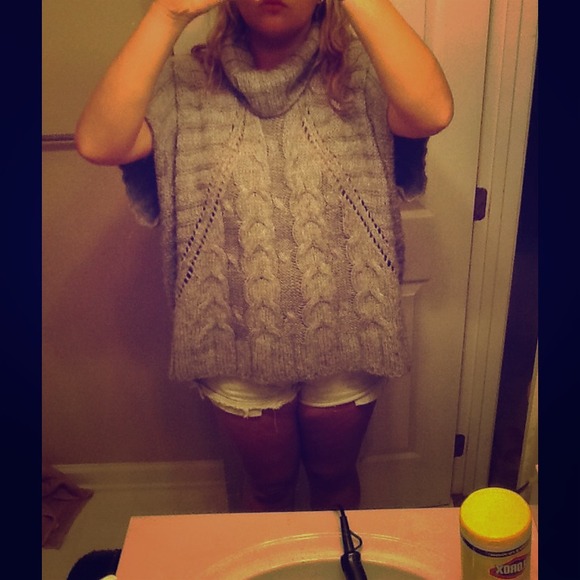 Grey knitted sweater