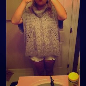 Grey knitted sweater