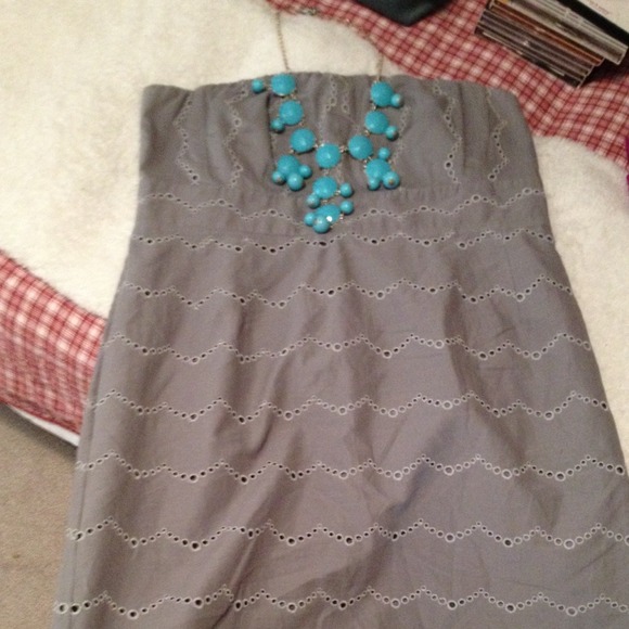 🎀Strapless eyelet dress - worn once🎀