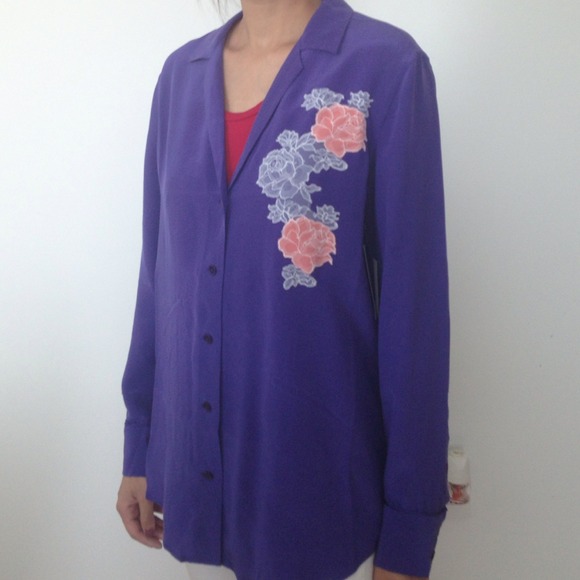Not for sale - Purple silk Equipment shirt